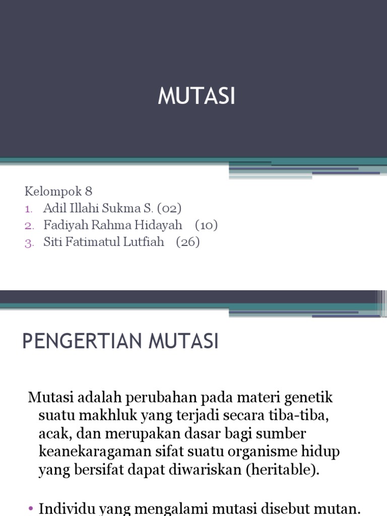 Panduan Lengkap Mutasi Genetik | PDF