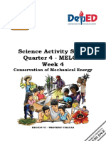 Science Activity Sheet Quarter 4 - MELC 5 Week 4: Conservation of Mechanical Energy