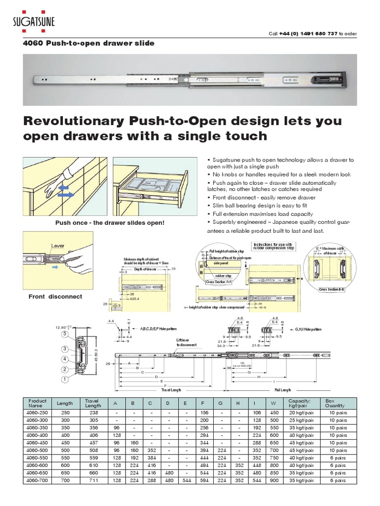 Sugatsune Slider Datasheet | PDF | Manufactured Goods