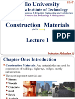 Kombolcha Institute of Technology: Construction Materials