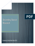 Secondary Source Research, 4