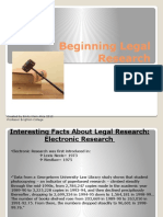 Beginning Legal Research: Created by Emily Klein Alice 2012 Professor Brighton College