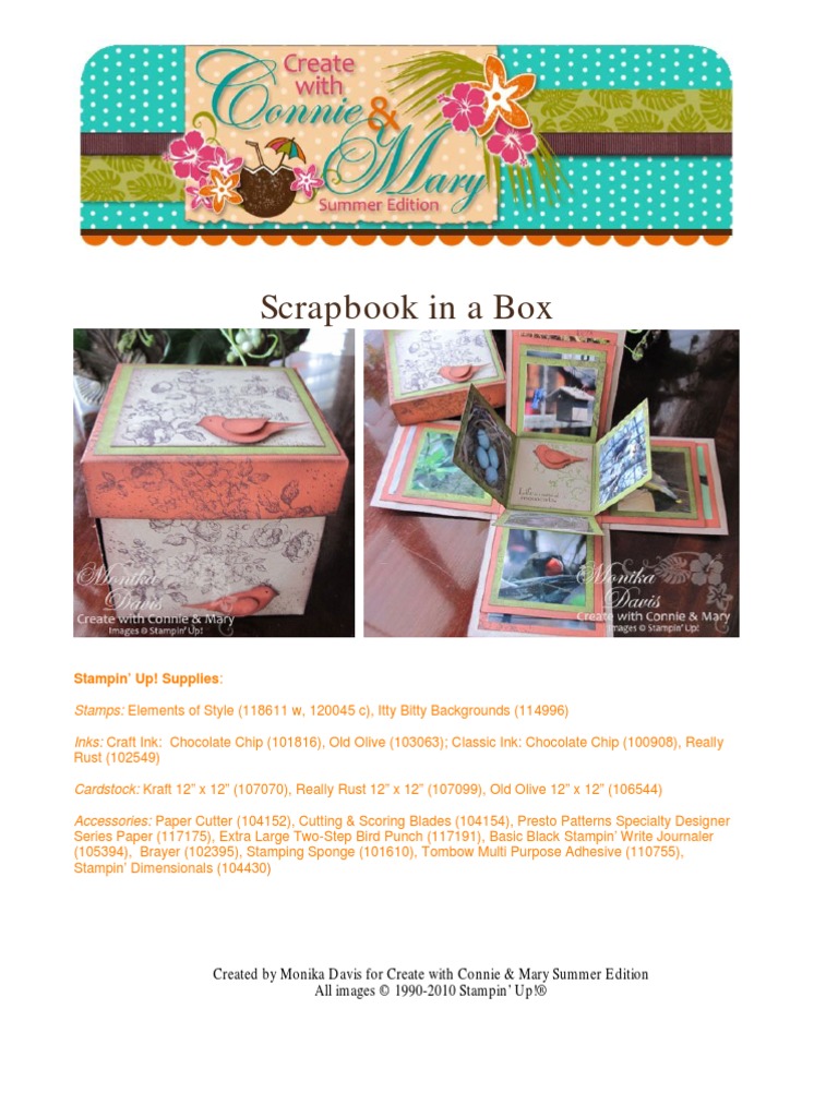Scrapbook in A Box PDF Art Media Printing