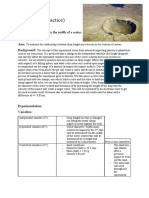 Physics IA (Practice) : How Drop Height Affects The Width of A Crater