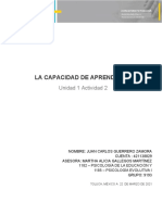 Unidad 1 Actividad 2 La Capacidad de Aprendizaje