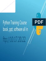 Python Training Course Book, PPT, Software All in