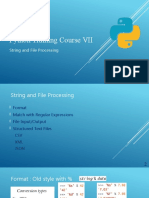 Python Training Course VII: String and File Processing