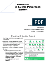 Pertemuan 3 - Morfologi & Jenis Pewarnaan Bakteri