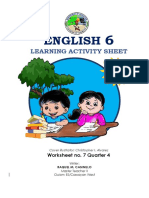 English: Learning Activity Sheet