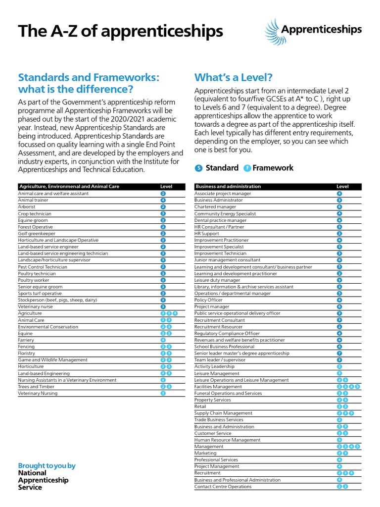 Apprenticeship Standards vs Frameworks Explained | PDF | Apprenticeship ...