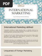 Unit 1.1 International Marketing