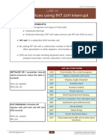 DOS Services Using INT 21H Interrupt: Dos Functions and Interrupts: The Intel CPU Recognizes Two Types of Interrupts