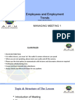Employees and Employment Trends: Managing Meeting 1