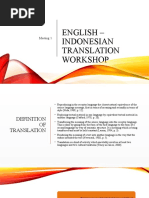 Translation Workshop