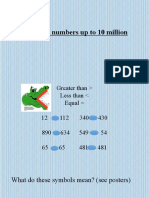 Compare The - Numbers To Million