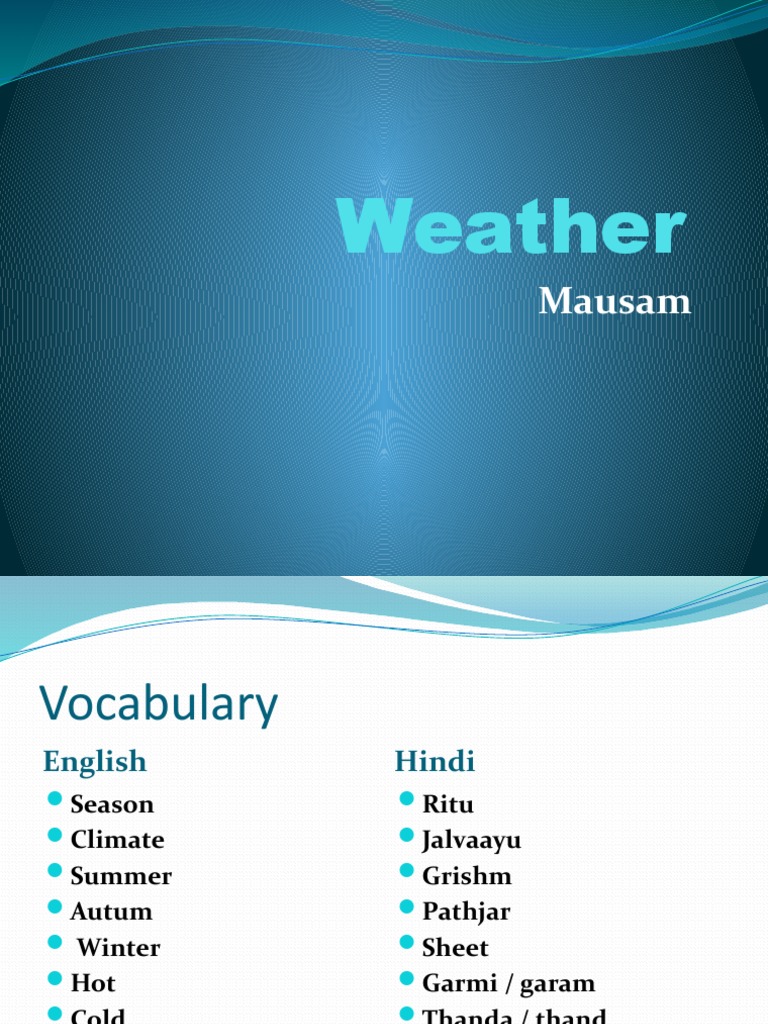 Lecture 5 Weather | PDF | Language Arts & Discipline | Foreign Language ...