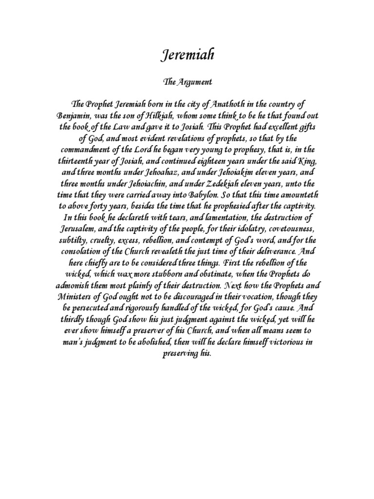 jeremiah essay pdf