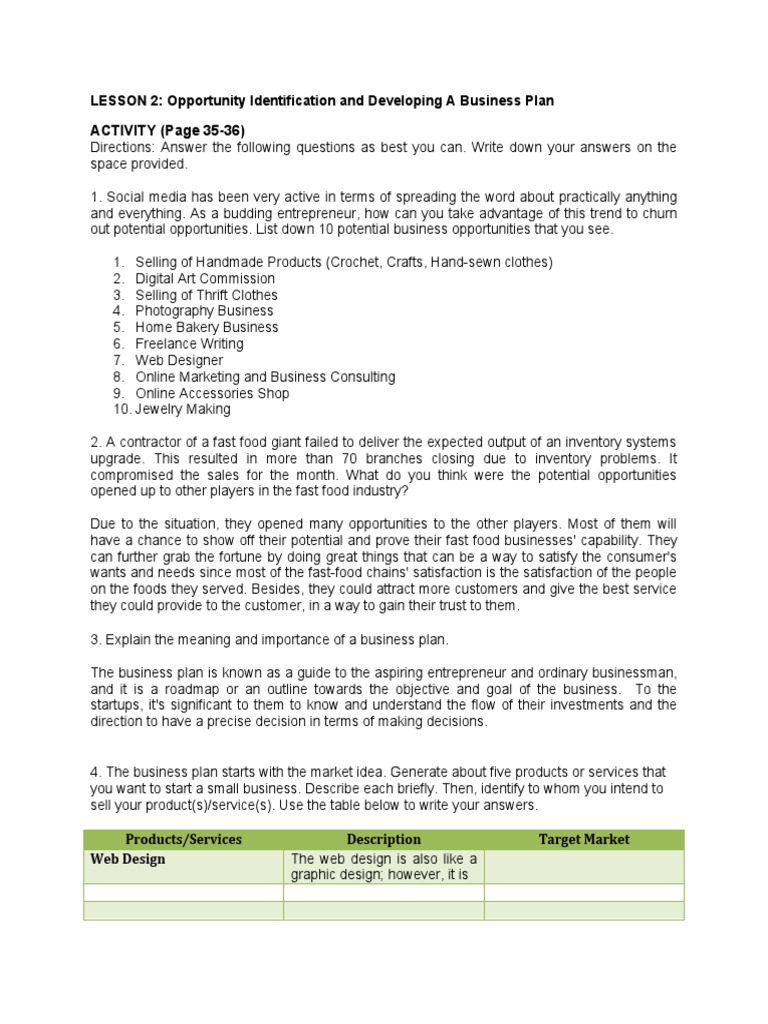 Identifying Business Opportunities | PDF | Fast Food | Design