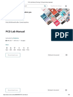 PCD Lab Manual - Parsing - C (Programming Language)