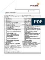 Documents Checklist: Factory Name: Assessment Date