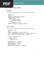 Python Skills Worksheet 1