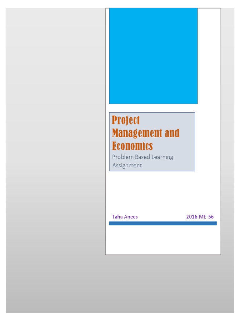 Project Management and Economics: Problem Based Learning Assignment ...