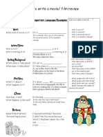 How To Write A Movie/ Film Review