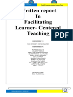 Written Report in Facilitating Learner-Centered Teaching