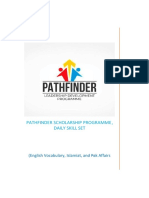 Pathfinder Scholarship Programme, Daily Skill Set: (English Vocabulary, Islamiat, and Pak Affairs