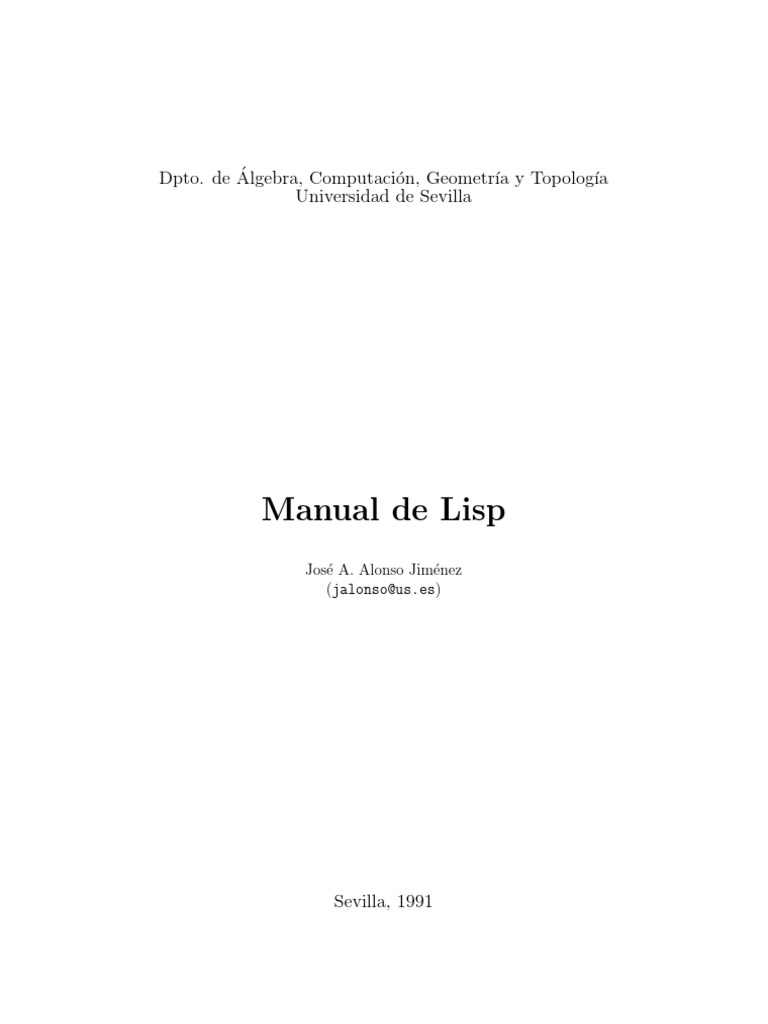 Manual de Lisp | PDF