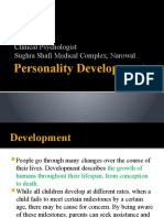 Personality Development: Urwa Naseer Clinical Psychologist Sughra Shafi Medical Complex, Narowal
