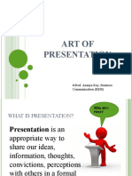 Art of Presentation: ©prof. Ananya Roy, Business Communication (IMIS)