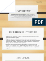 The Advantages and Disadvantages of Hypertext