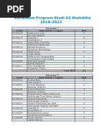 2018-2023 Kurikulum Program Studi S3 Statistika: Kode Mata Kuliah / Inggris SKS Semester 1