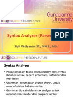 Syntax Analyzer (Parser) - Dasar