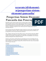 Sistem Ekonomi Dan Pancasila