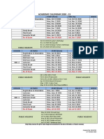 Academic Calendar (2020 - 2021) New