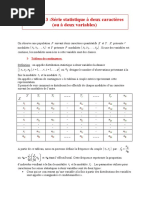 Chapitre 3:série Statistique À Deux Caractères (Ou À Deux Variables)