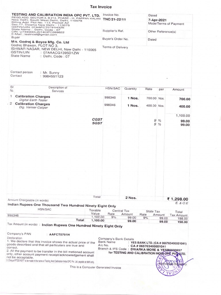 Invoice Calibration | PDF