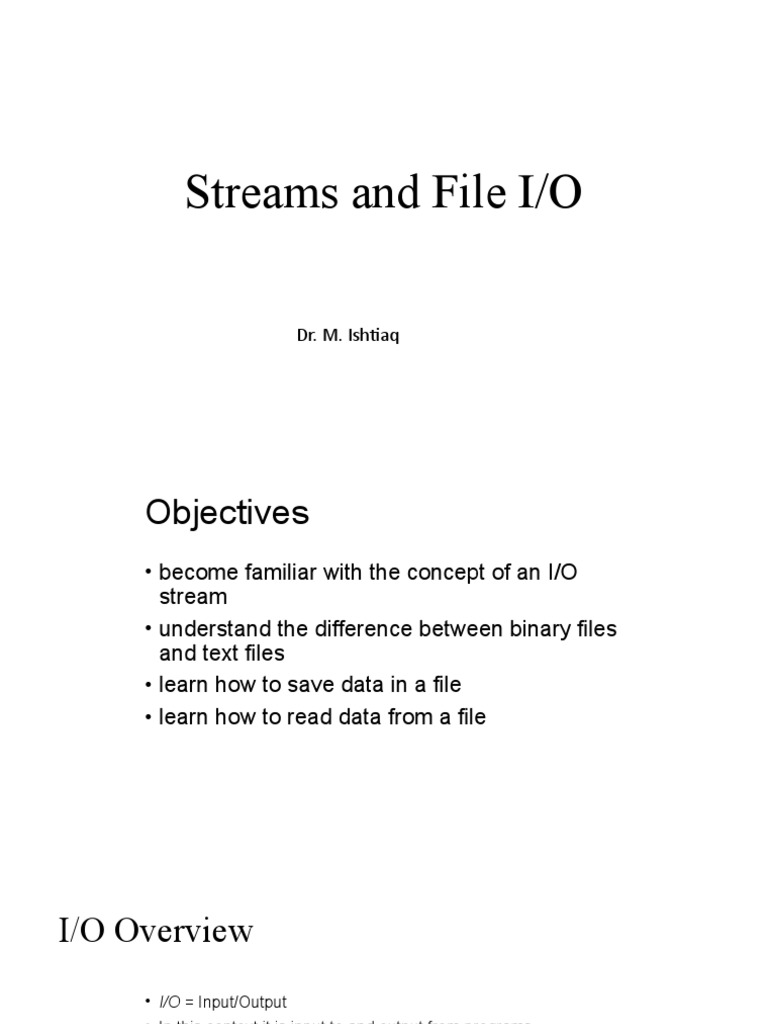 Understanding Java File I/O Streams | PDF | Bit | Text File