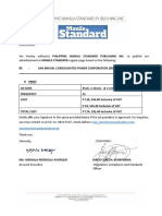 Manila Standard Signed Contract