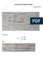 Deformações axiais sob cargas