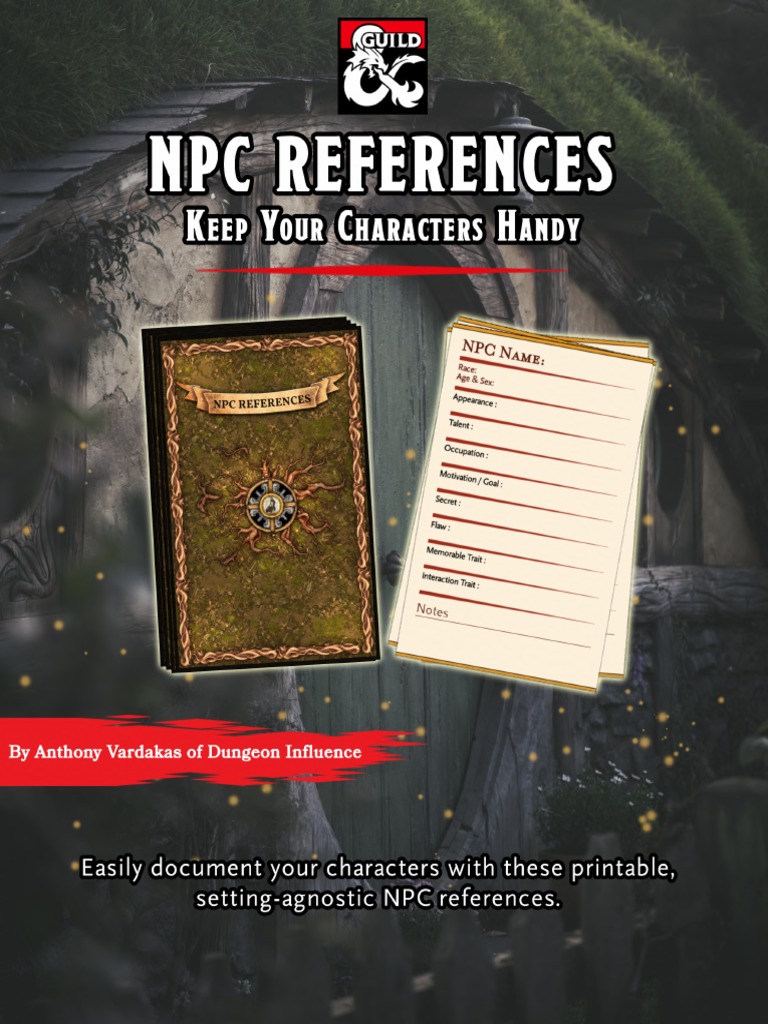 1453821-1.NPC References by Dungeon Influence | PDF | Home & Garden