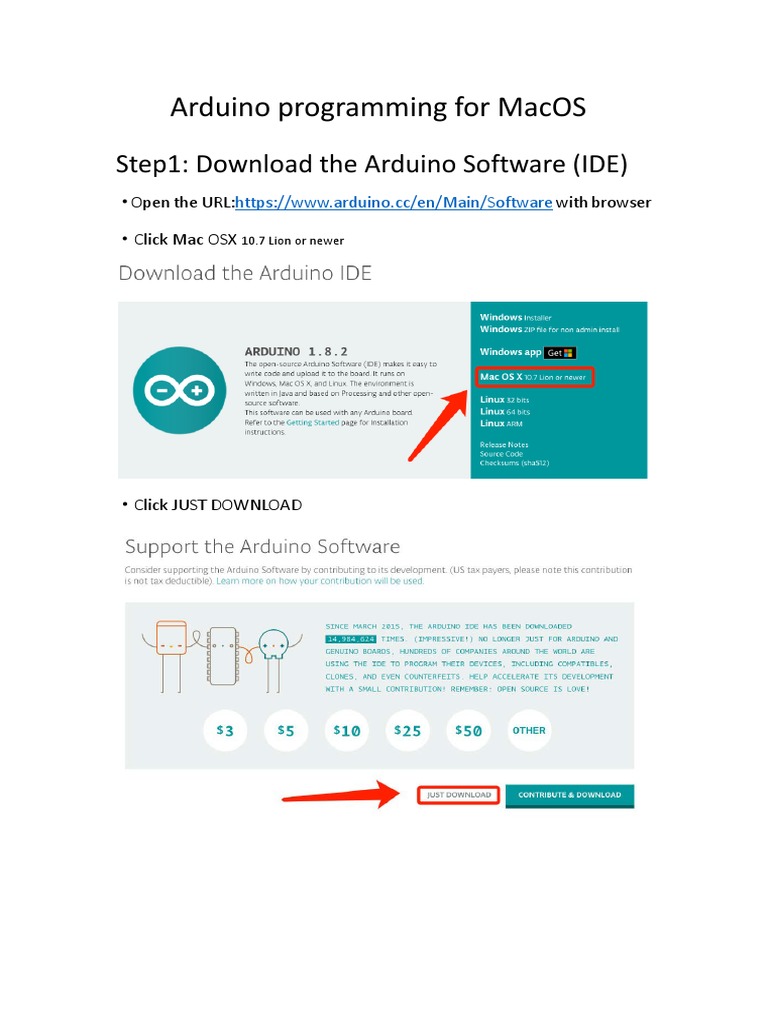 Arduino Programming For Macos: Step1: Download The Arduino Software ...