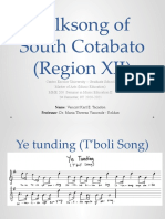 Folksong of South Cotabato (Region XII)