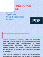 Human Resource Planning: Objectives Need & Importance Process