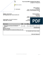 Tax Invoice Details for Water Heater Purchase