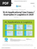 15 AI Applications - Use Cases - Examples in Logistics in 2021