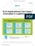 15 AI Applications - Use Cases - Examples in Logistics in 2021