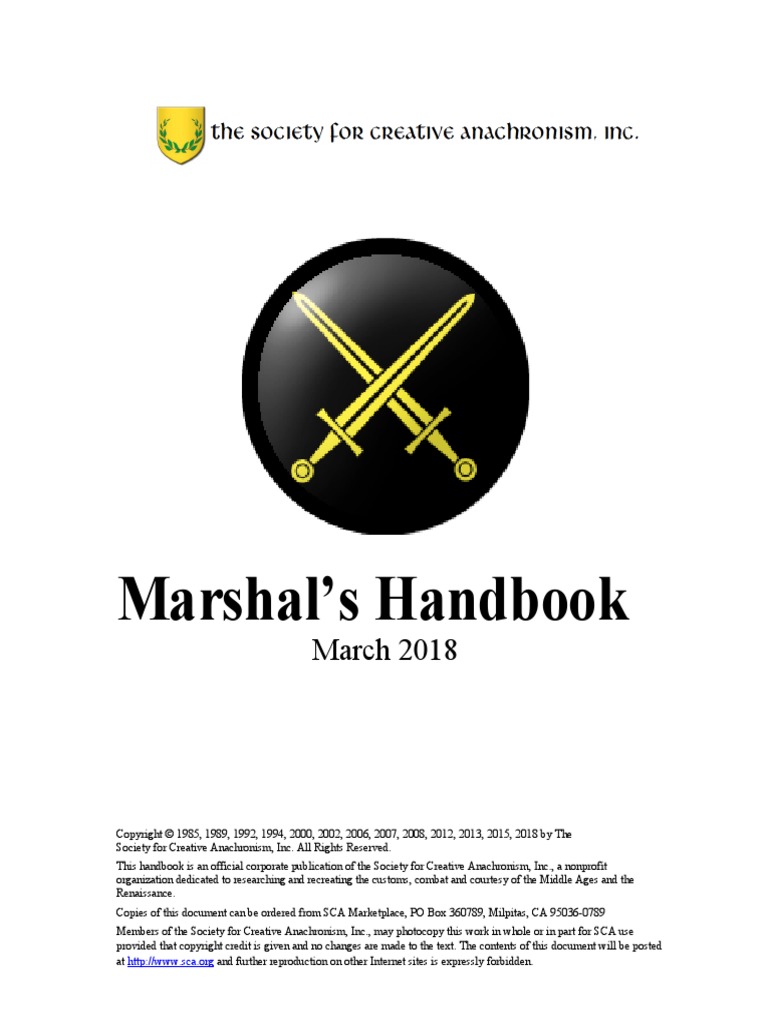 Marshal's Handbook March 2018 PDF Archery Rivet